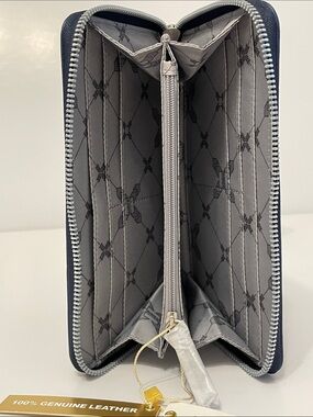 Aimee Kestenberg Deep Navy Leather Zip-around Wallet